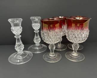 Ruby Red Flash Wine Goblet