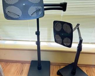 Adjustable Height Rolling Laptop/Tablet Stands - Set of 2