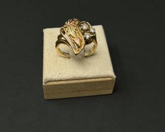 10k Gold 3-Stone Ring (6.20 Grams)