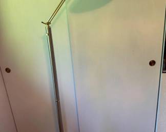 Adjustable Silver & Gold Tone Floor Lamp