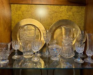 Collection of Exquisite Pressed Lead Crystal: Vases, Pitchers, Wine Glasses, Goblets 