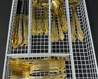 Hanford Forge Gold-Plated Flatware Set