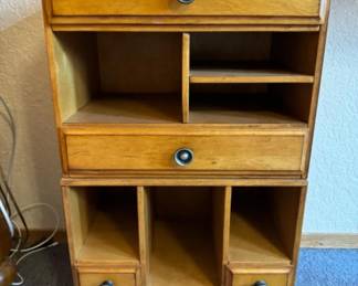 Versatile Miniature Rustic Shelving Unit w/ Drawers