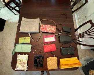 Purses: Hobo International; Kate Spade; Dooney & Bourke; Sak; some that fit an iphone; handmade ones