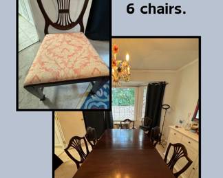 Dining room table with 6 chairs. (Asking $50 OBO)
