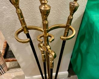Beautiful set Heavy BRASS andirons