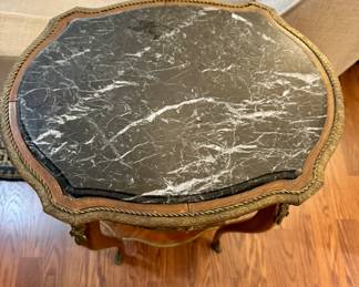 Gorgeous gold gilt marble top table