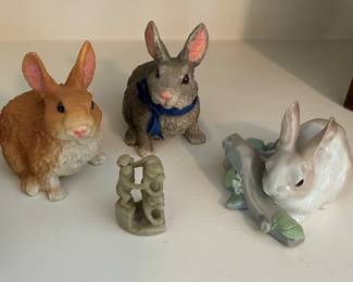 Lladro bunny on the right