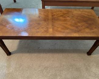 Old Colony burl coffee table
