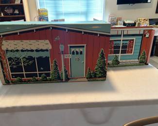 Cardboard doll house and furniture 