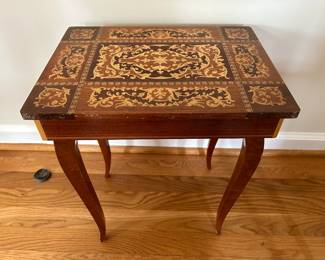 2 inlaid Italian musical tables