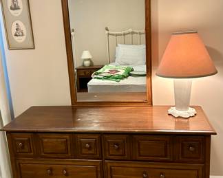 Oak dresser and mirror