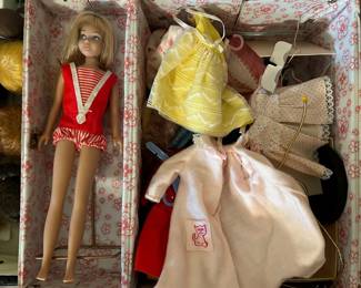 Skipper doll, case and clothes