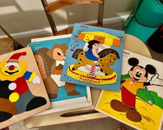 Vintage wooden puzzles