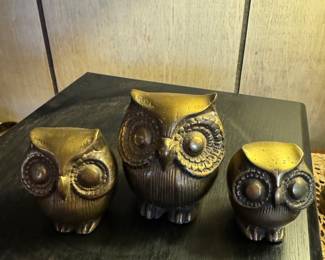 Brass owls 