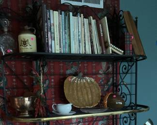 cookbooks bakers rack