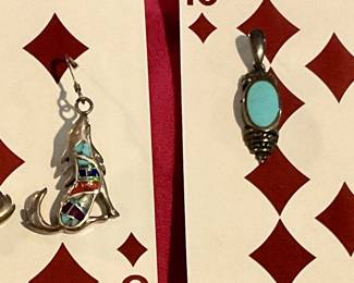 Sterling with inlay earrings 