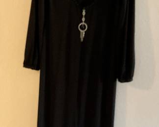 Black dress with rhinestone accents 