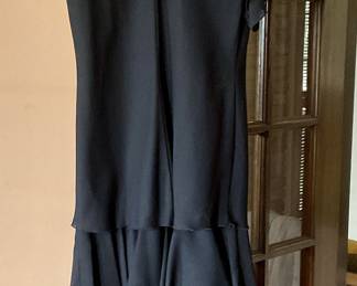 Black dress with ruffles