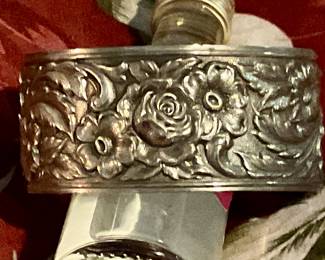 Kirk Sterling silver rose repose bracelet 