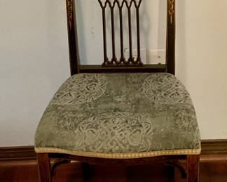 Japaned chair gold and black laquer