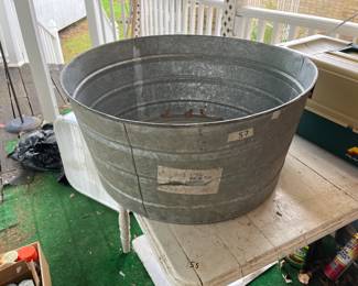#57	Galvanized 17-gallon wash tub	 $25.00 
