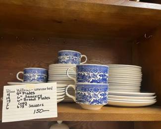 #264	Willow Ware by Royal China  mixed Set	 $150.00 
