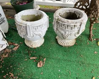 #51	2 concrete planters 8x9	 $30.00 

