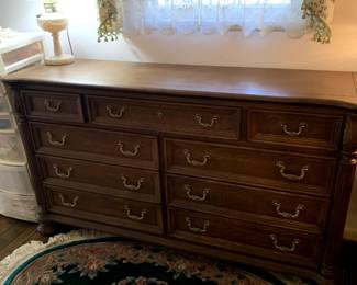 #6	Hooker Oak 9 drawer dresser 64x20x36	 $325.00 
