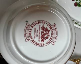 #183	Set of Port Meirion "Summer Strawberries" England mixed Set 	 $200.00 
