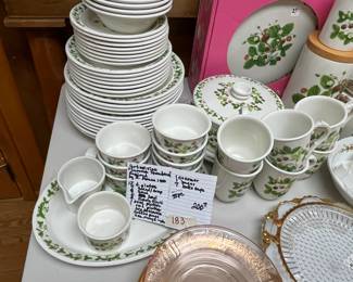 #183	Set of Port Meirion "Summer Strawberries" England mixed Set 	 $200.00 
