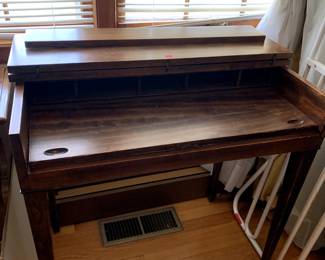 #35	Writing Desk 30x19x30 (as is scratches)	 $125.00 
