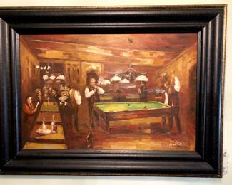 #33	Billiard Player painting 46x34	 $75.00 
