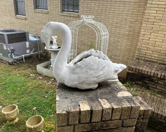 #58	Concrete swan 23x18	 $35.00 
