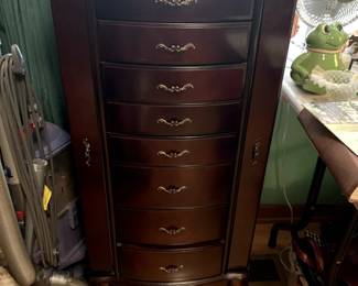 #40	Jewelry cabinet (as-is) legs are wobbly 18x15x41	 $75.00 
