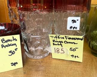 #185	Tiffin Franiscan "Kings Crown Ruby" - 8 pc	 $50.00 
