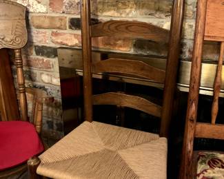 #16	Oak sewing cane bottom rocker 16x13	 $60.00 

