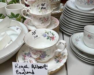 #180	Royal Albert England  - 4 pc 	 $25.00 
#181	Royal Albert England  - 11 pc Set	 $40.00 
#182	Royal Albert England - 16 pc set	 $70.00 
