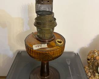 #144	Amber Aladdin Oil Lamp	 $75.00 
