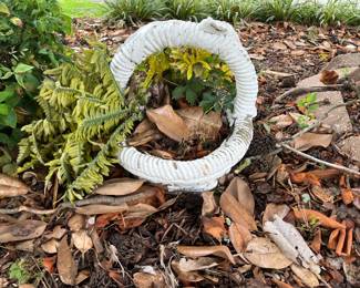 #70	Concrete basket planter 19x13x14	 $40.00 
