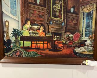 #257	Two women in library print 41x28	 $40.00 
