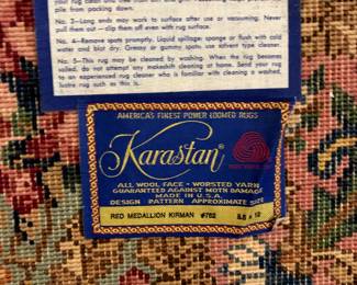 #2	Karastan Red Medallion Rug 88x12	 $275.00 
