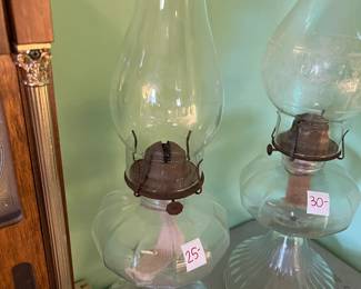 #240	Oil lamp 19 inches tall	 $25.00 
