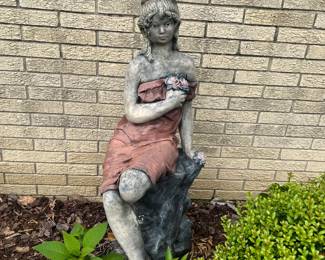 #73	Concrete woman painted 43"	 $200.00 
