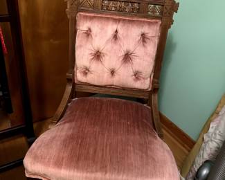 #41	Eastlake chair with front wheels 	 $55.00 

