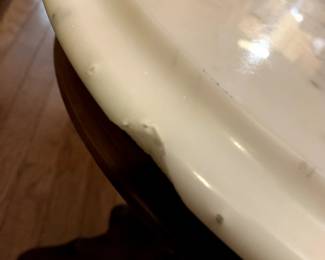 #23	Marble top round end table (as-is) chipped 14x18	 $35.00 
