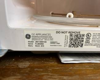 #157	GE Microwave	 $25.00 
