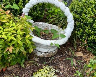 #72	Concrete basket planter 19x17x19	 $40.00 
