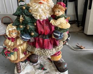 #172	Heavy Composite Santa w/girl & Boy  - 28" Tall	 $35.00 

