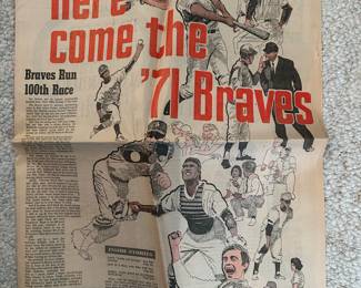 1971 Atlanta Journal Braves paper